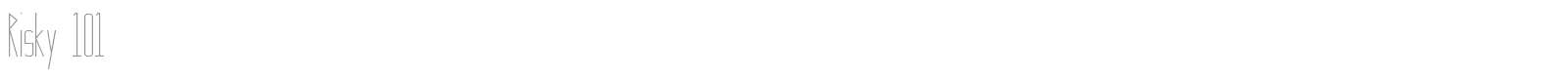 Risky 101 font preview